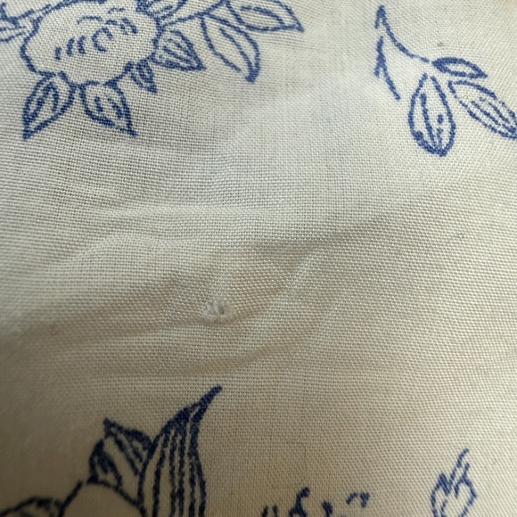 Robert Graham Shirt Men Large White Blue Floral Band Collar Flip Cuff Art Party - Picture 7 of 14